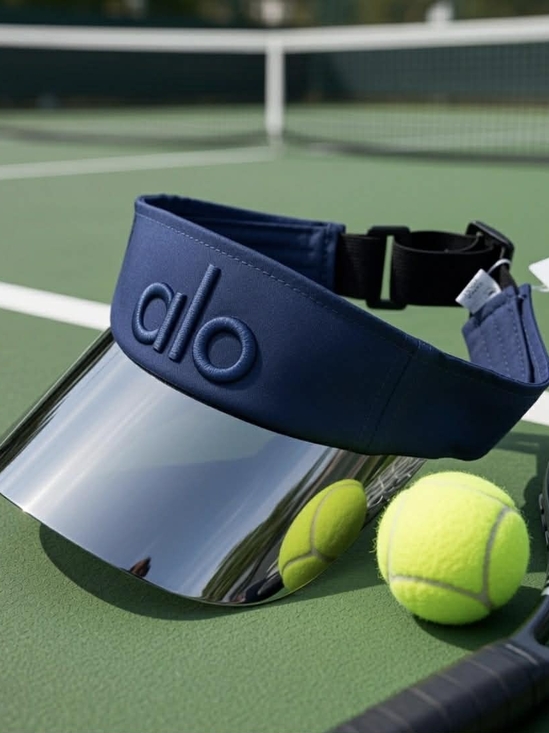 ALO Yoga Accessories - ALO Yoga Navy Blue Visor with Reflective Shield